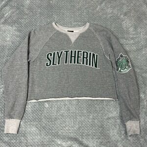 Universal Studio‎ Harry Potter Slytherin Crewneck Small Cropped Sweatshirt Crest